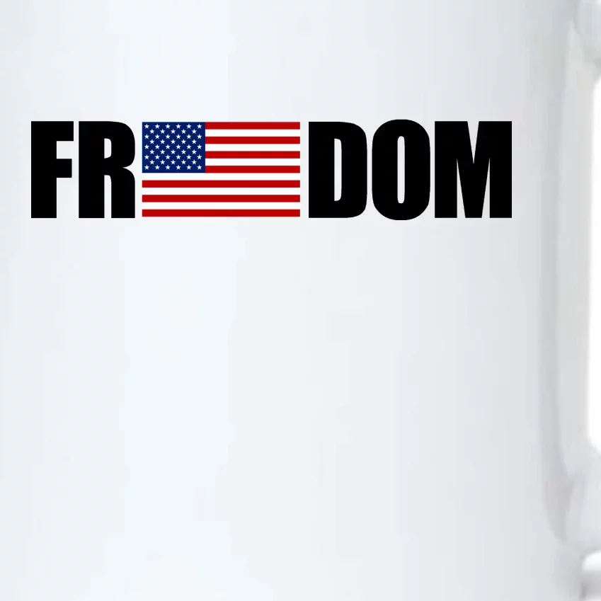 Freedom Simple Logo Black Color Changing Mug