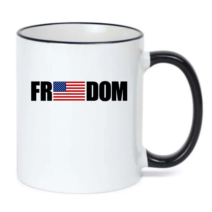 Freedom Simple Logo Black Color Changing Mug