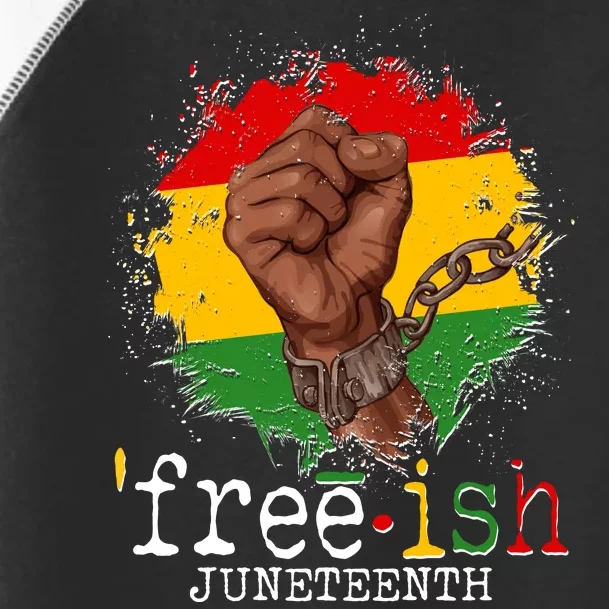 Freeish Juneteenth June 19 Fist Breaking Chains Toddler Fine Jersey T-Shirt