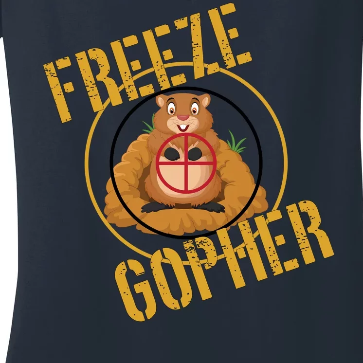 Freeze Gopher Women's V-Neck T-Shirt