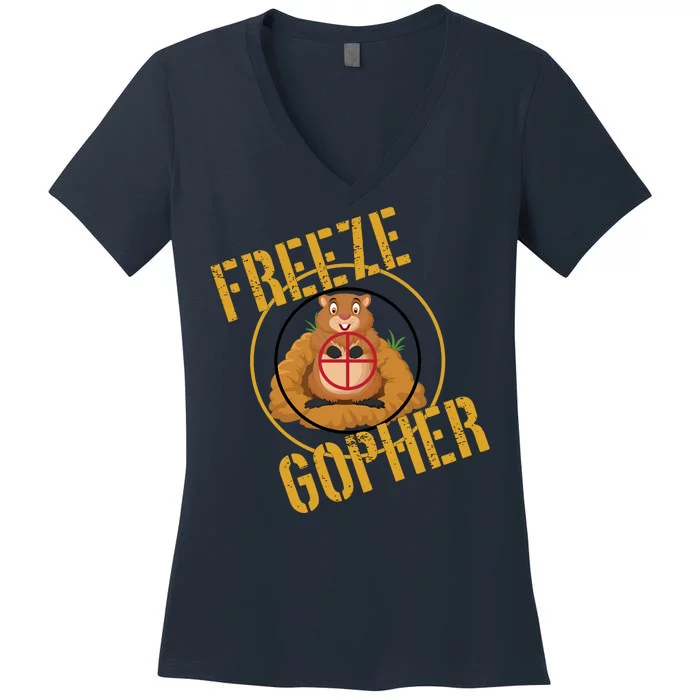 Freeze Gopher Women's V-Neck T-Shirt