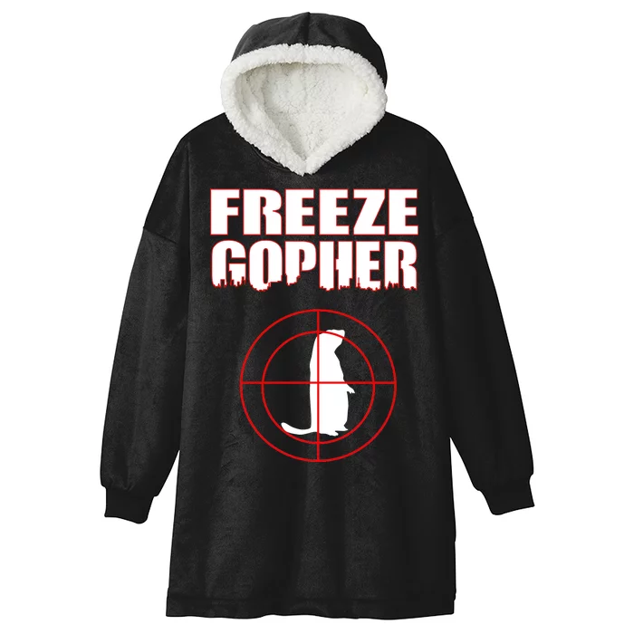 Freeze Gopher Target Hooded Wearable Blanket