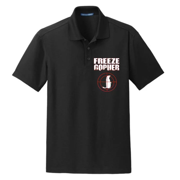 Freeze Gopher Target Dry Zone Grid Performance Polo