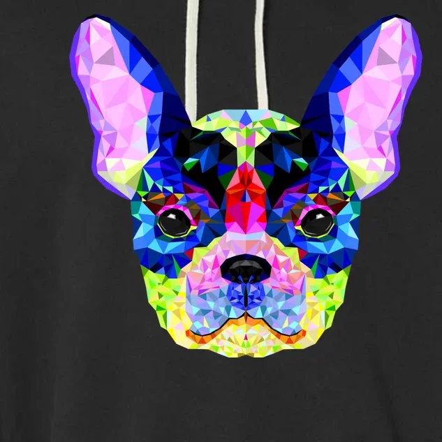 French Bulldog Geometric Garment-Dyed Fleece Hoodie