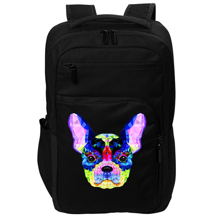 French Bulldog Geometric Impact Tech Backpack