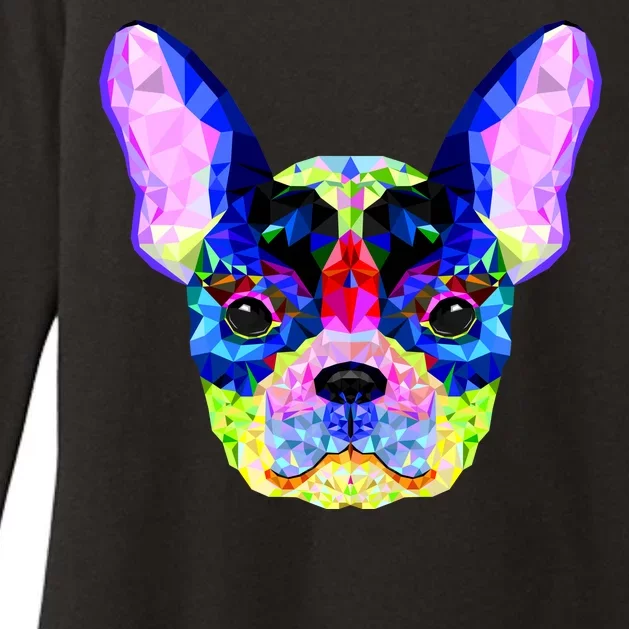 French Bulldog Geometric Womens CVC Long Sleeve Shirt