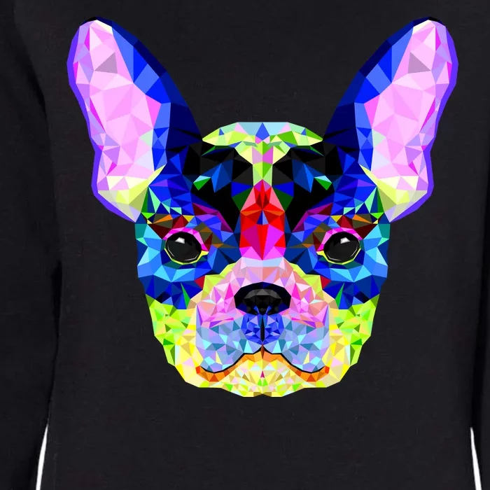 French Bulldog Geometric Womens California Wash Sweatshirt