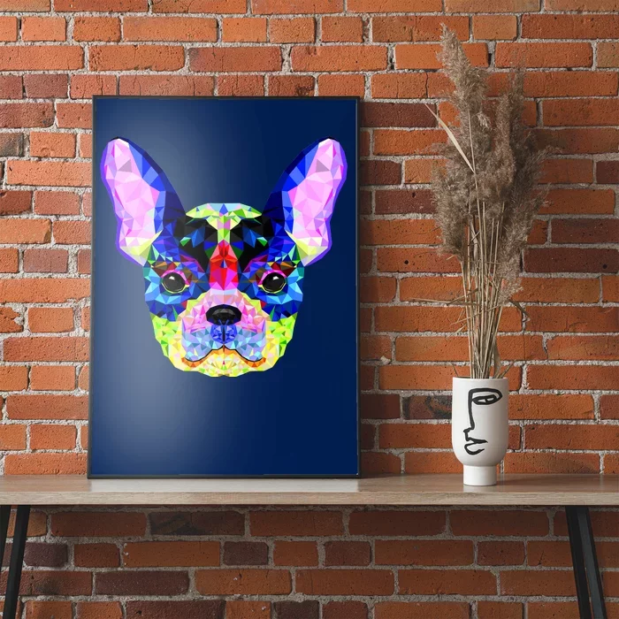 French Bulldog Geometric Poster