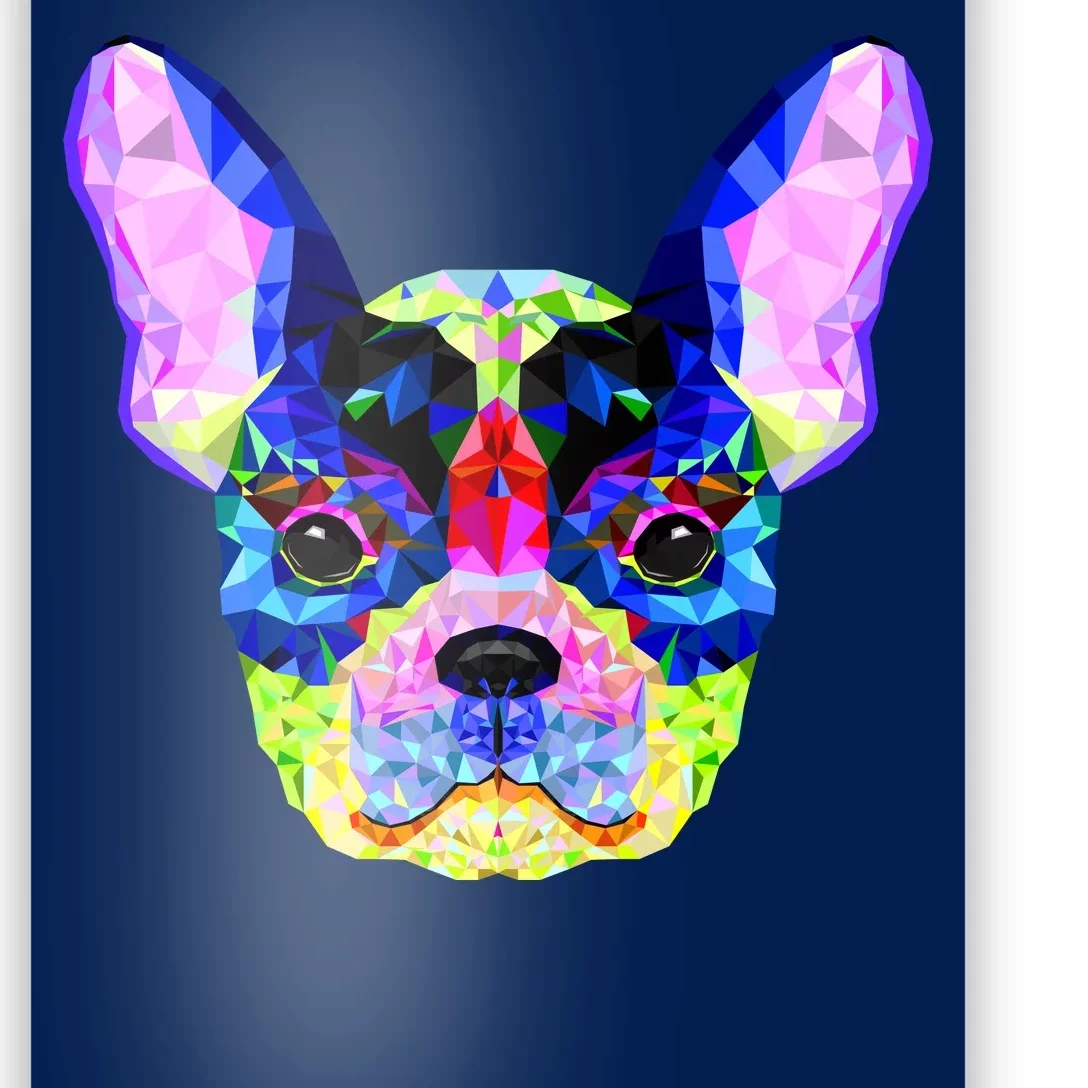 French Bulldog Geometric Poster