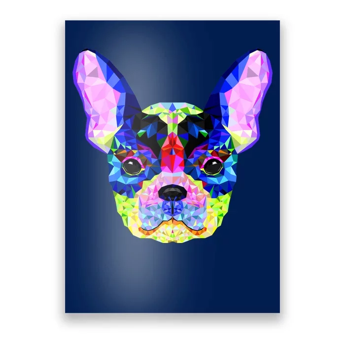 French Bulldog Geometric Poster