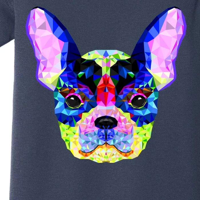 French Bulldog Geometric Baby Bodysuit