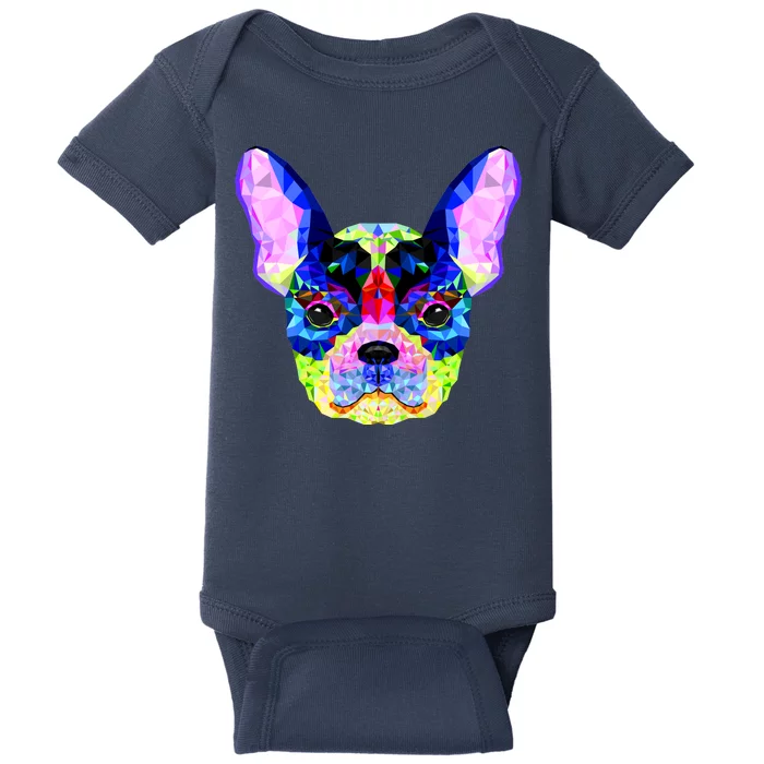 French Bulldog Geometric Baby Bodysuit