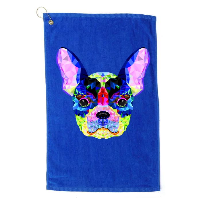 French Bulldog Geometric Platinum Collection Golf Towel