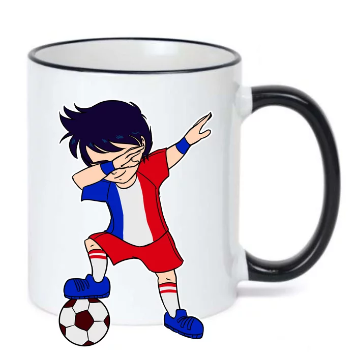 French Dabbing Soccer Boy France Black Color Changing Mug