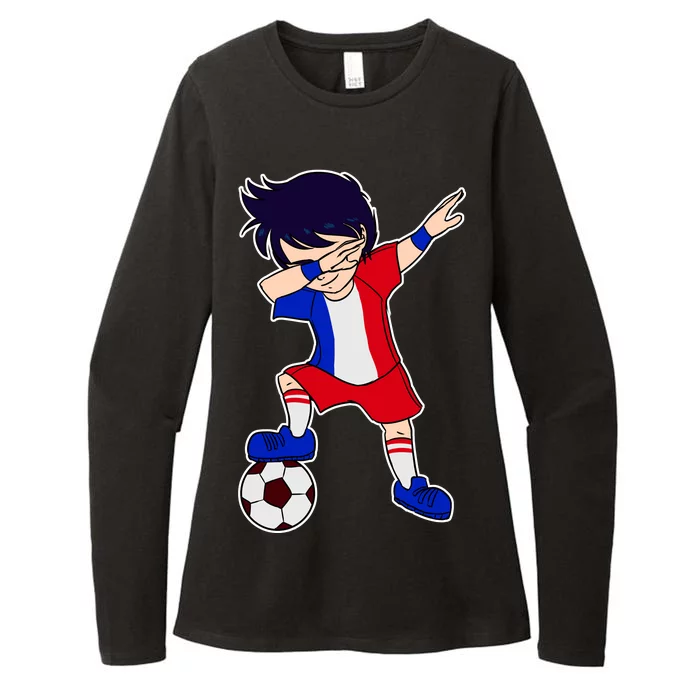 French Dabbing Soccer Boy France Womens CVC Long Sleeve Shirt