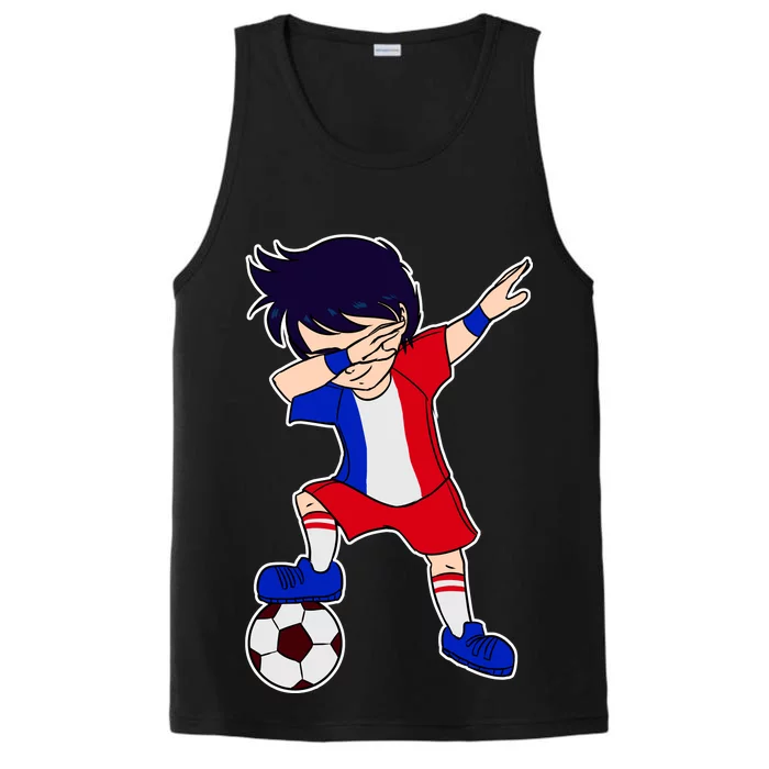 French Dabbing Soccer Boy France Performance Tank