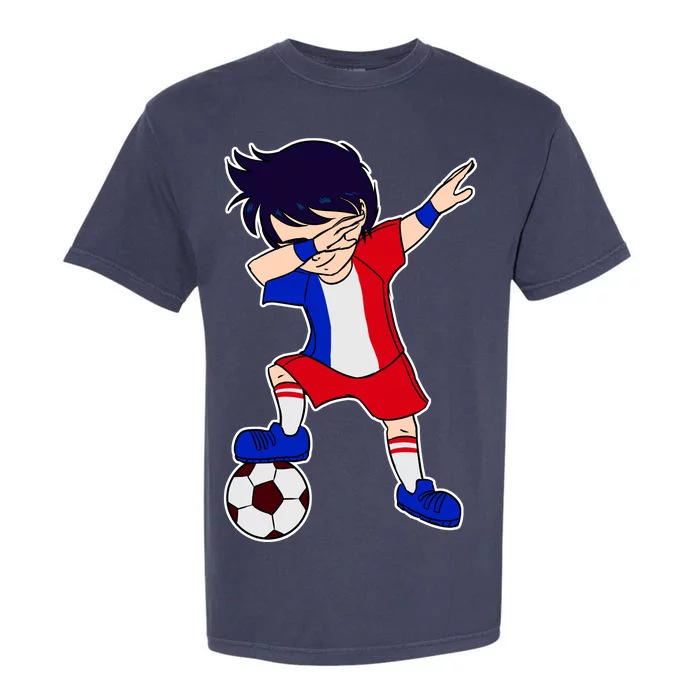 French Dabbing Soccer Boy France Garment-Dyed Heavyweight T-Shirt