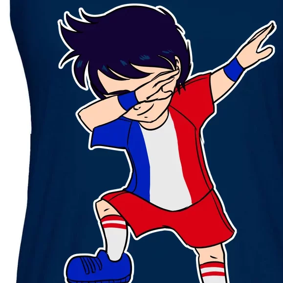 French Dabbing Soccer Boy France Ladies Essential Flowy Tank