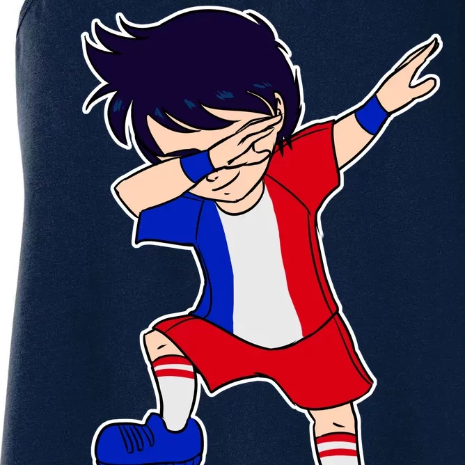 French Dabbing Soccer Boy France Women's Racerback Tank