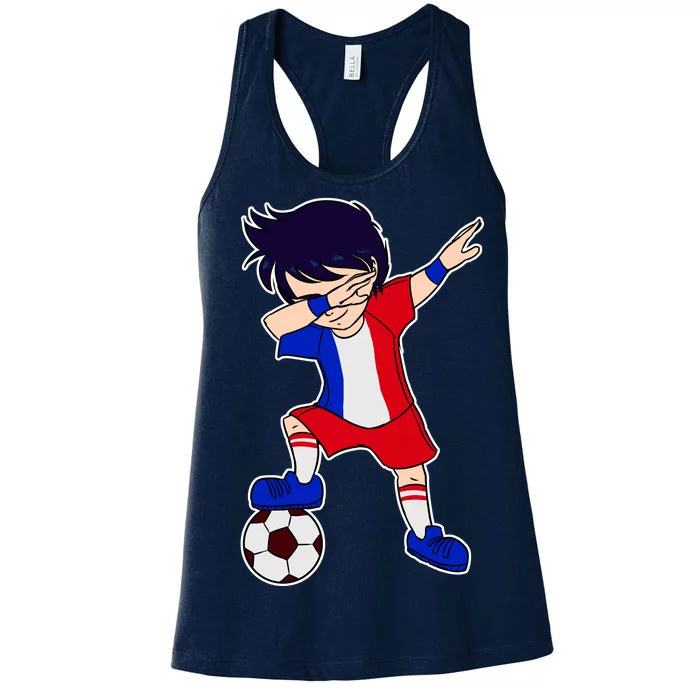 French Dabbing Soccer Boy France Women's Racerback Tank