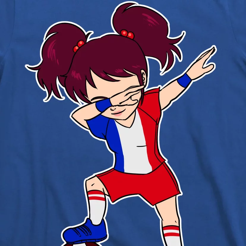 French Dabbing Soccer Girl France T-Shirt