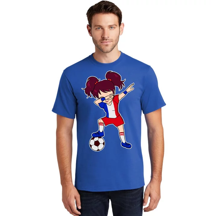 French Dabbing Soccer Girl France Tall T-Shirt