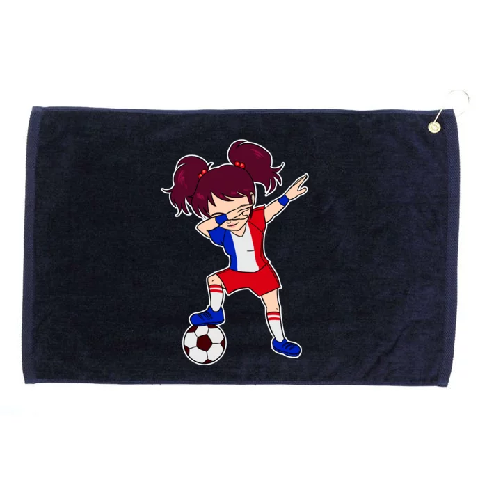 French Dabbing Soccer Girl France Grommeted Golf Towel