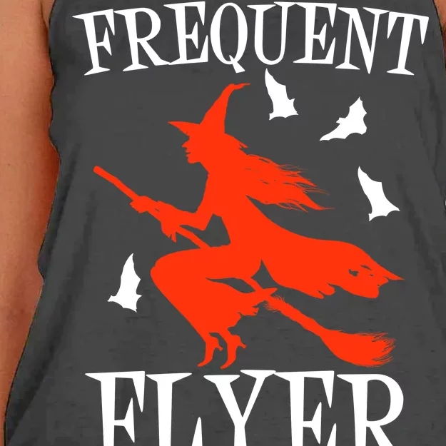 Frequent Flyer Witch Women's Knotted Racerback Tank