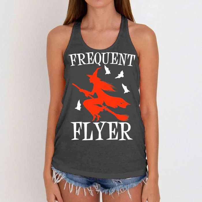 Frequent Flyer Witch Women's Knotted Racerback Tank