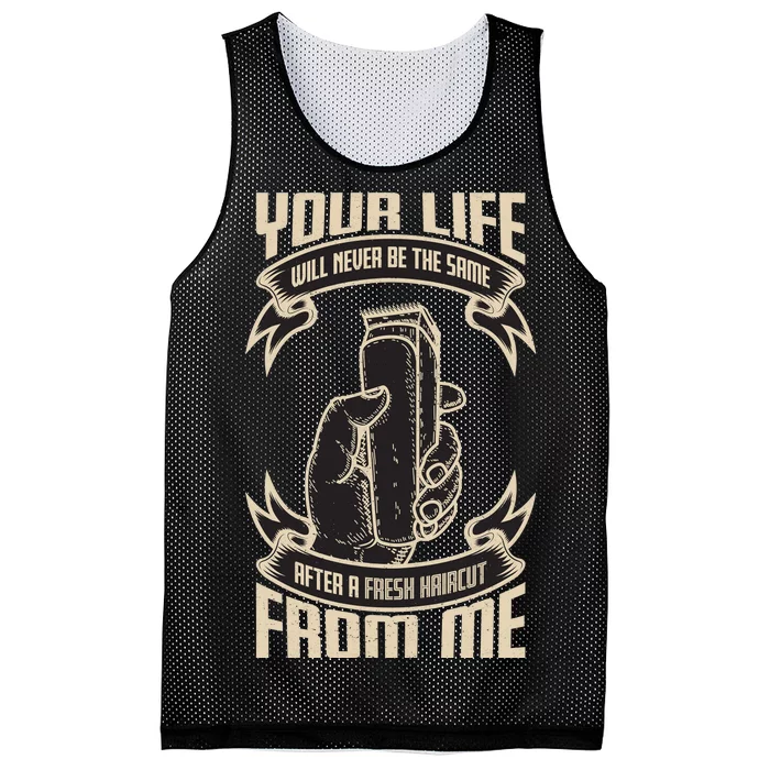 Fresh Haircut Mesh Reversible Basketball Jersey Tank