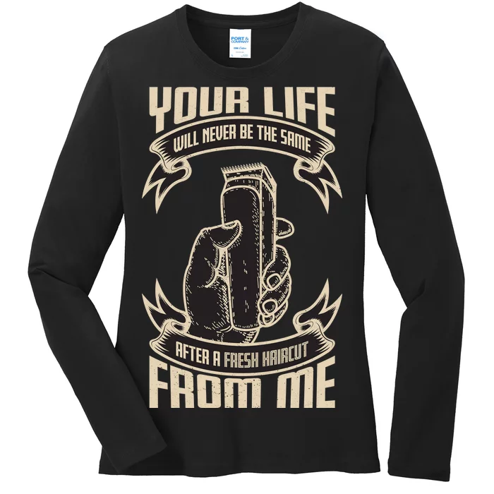 Fresh Haircut Ladies Long Sleeve Shirt