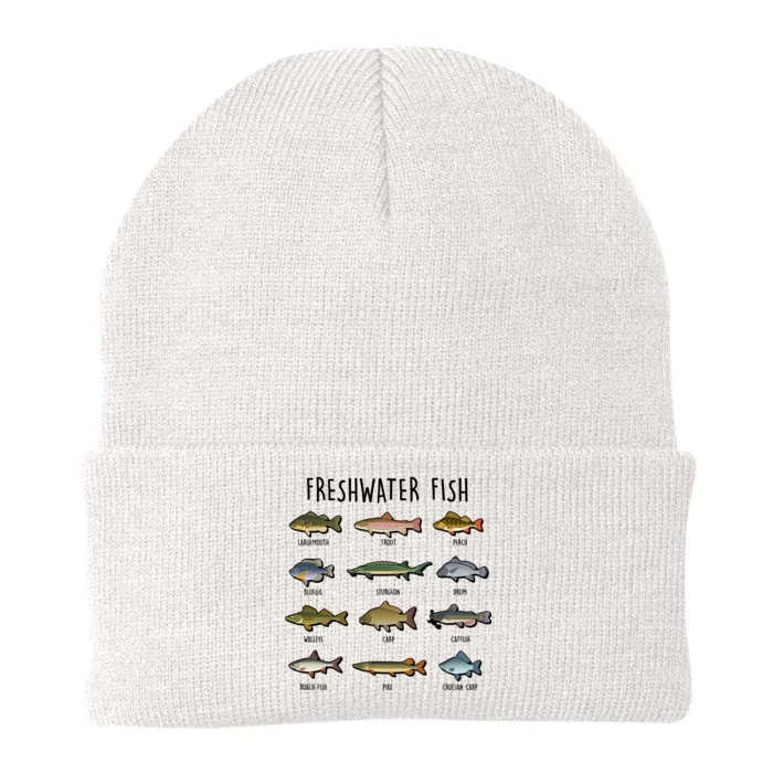 Freshwater Fish - 100 Different Types Knit Cap Winter Beanie