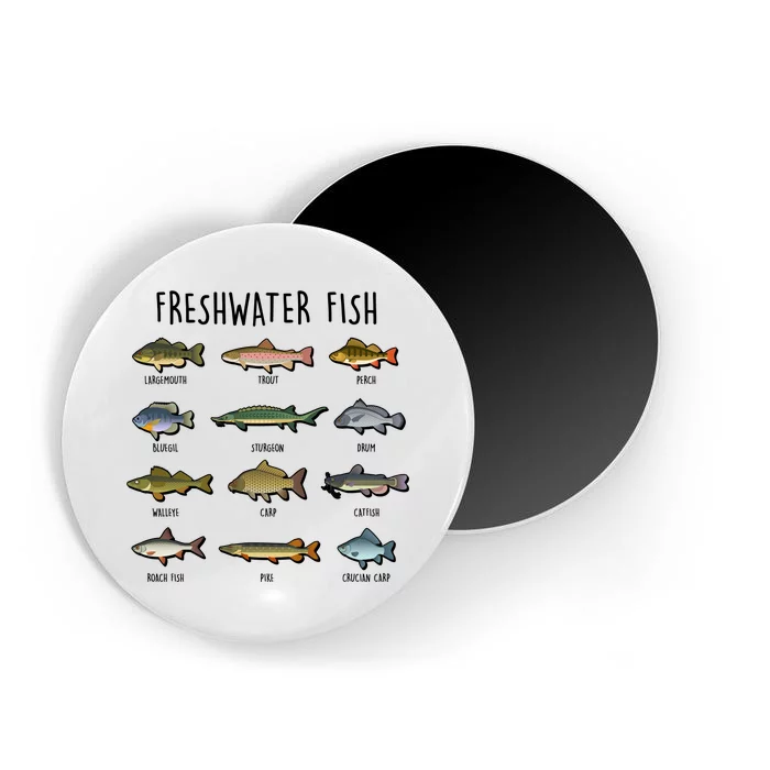 Freshwater Fish - 100 Different Types Magnet