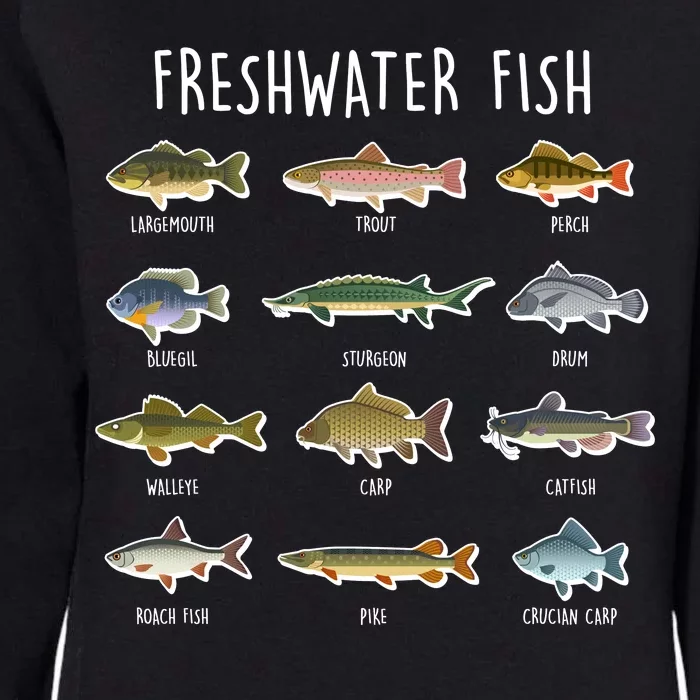 Freshwater Fish Womens California Wash Sweatshirt