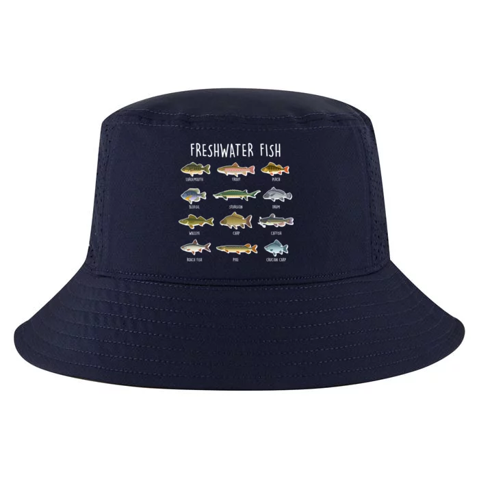 Freshwater Fish Cool Comfort Performance Bucket Hat