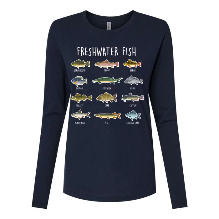 Freshwater Fish Womens Cotton Relaxed Long Sleeve T-Shirt