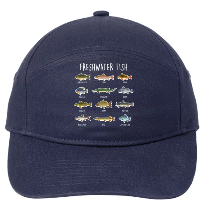 Freshwater Fish 7-Panel Snapback Hat