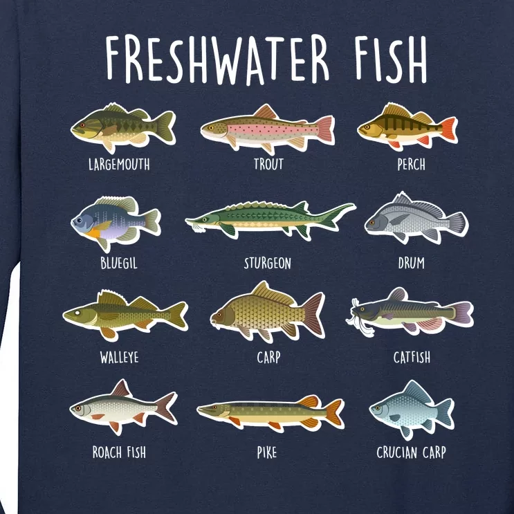 Freshwater Fish Tall Long Sleeve T-Shirt