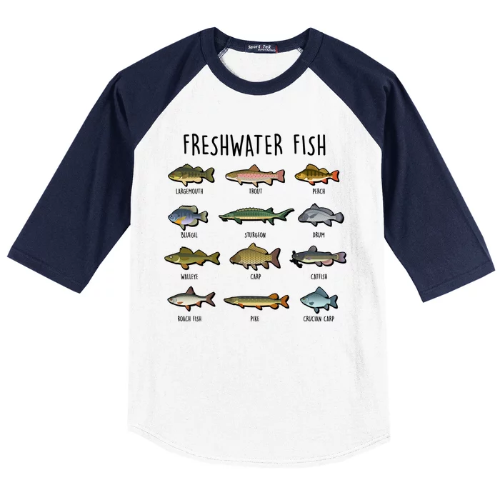 Freshwater Fish Baseball Sleeve Shirt