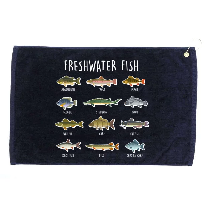 Freshwater Fish Grommeted Golf Towel