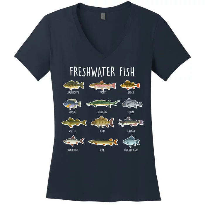 Freshwater Fish Women's V-Neck T-Shirt