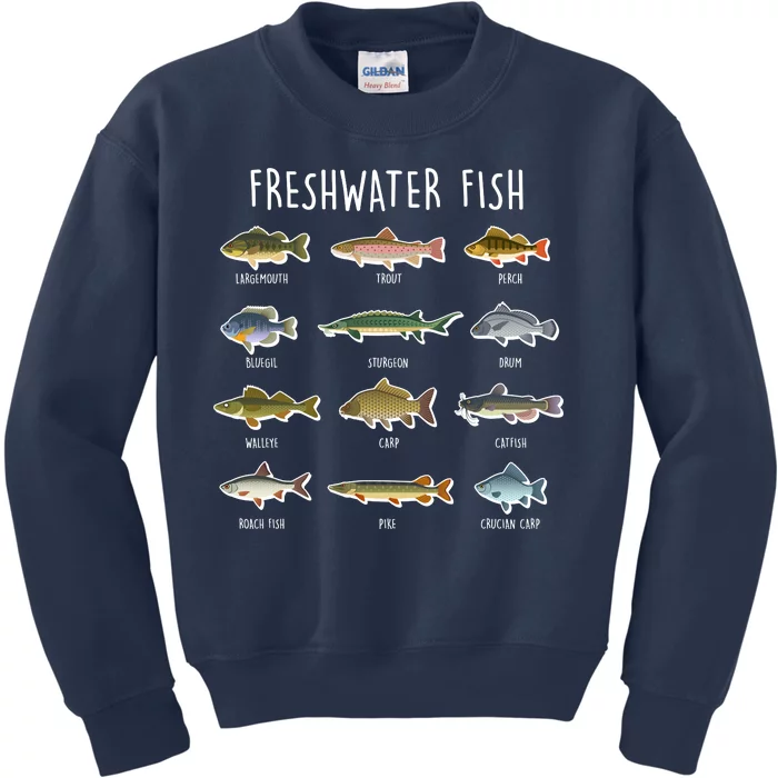 Freshwater Fish Kids Sweatshirt