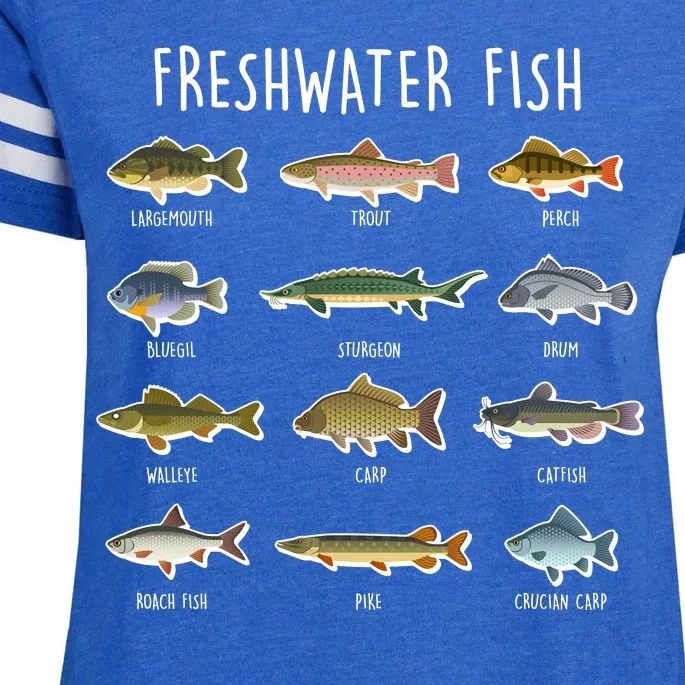 Freshwater Fish Enza Ladies Jersey Football T-Shirt