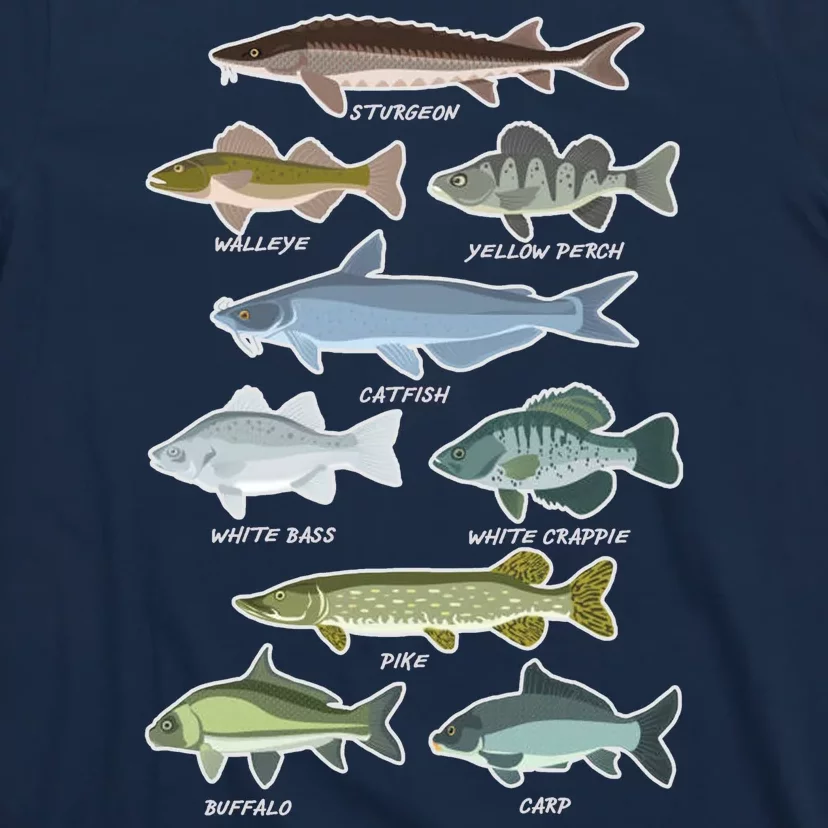 Freshwater Fish Types Fishing T-Shirt