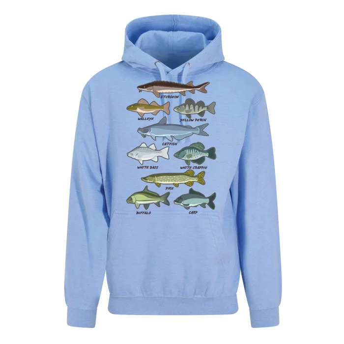 Freshwater Fish Types Fishing Unisex Surf Hoodie