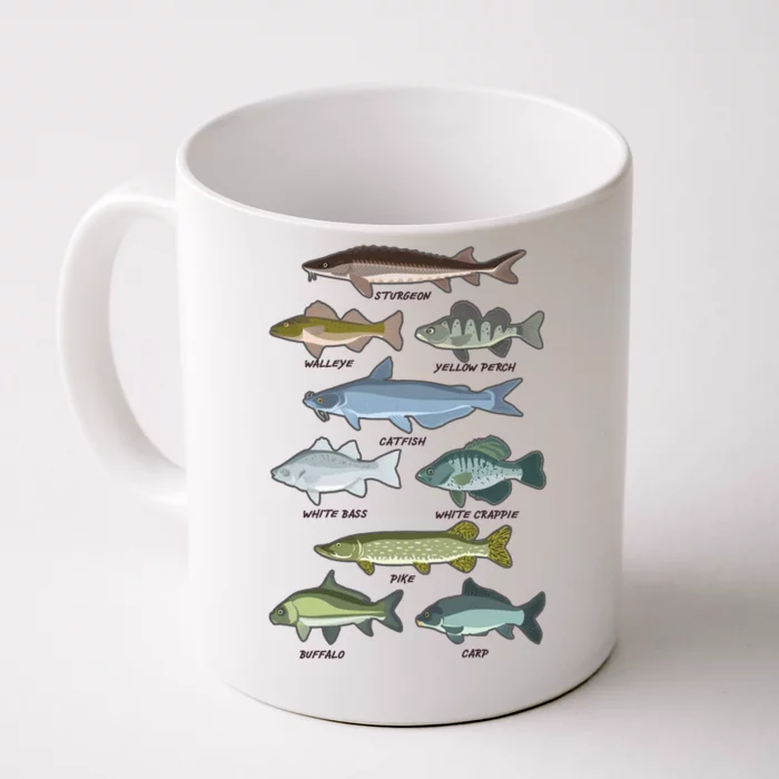 Freshwater Fish Types Fishing Front & Back Coffee Mug
