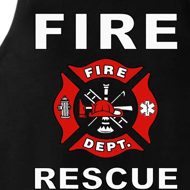 FIRE RESCUE FIRE FIGHTER FIREMAN Ladies Tri-Blend Wicking Tank