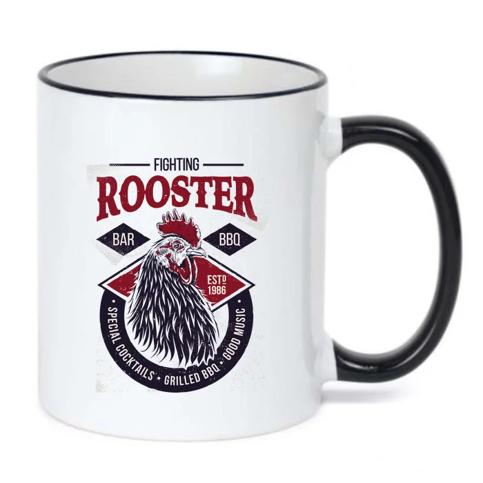 Fighting Rooster Black Color Changing Mug