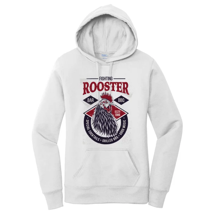 Fighting Rooster Women's Pullover Hoodie