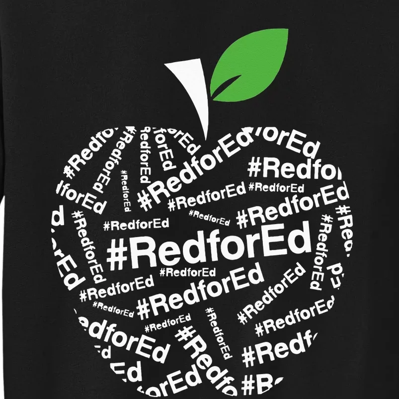 funny Red for Ed Michigan Teacher Protest Tall Sweatshirt